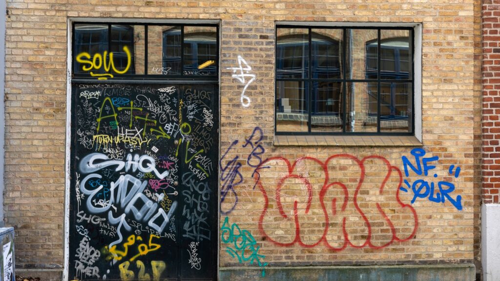 Graffiti on building